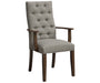 Amish Hilton Fabric Arm Dining Chair - Upholstered Amish Dining Chair - Y&M Chair
