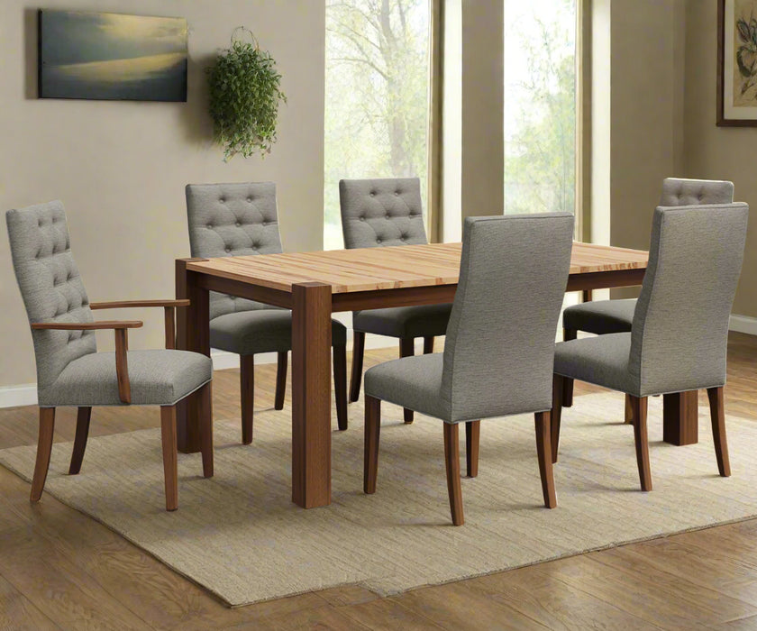 Amish Hilton Fabric Chair Dining Set- Upholstered Amish Dining Chair - Y&M Chair