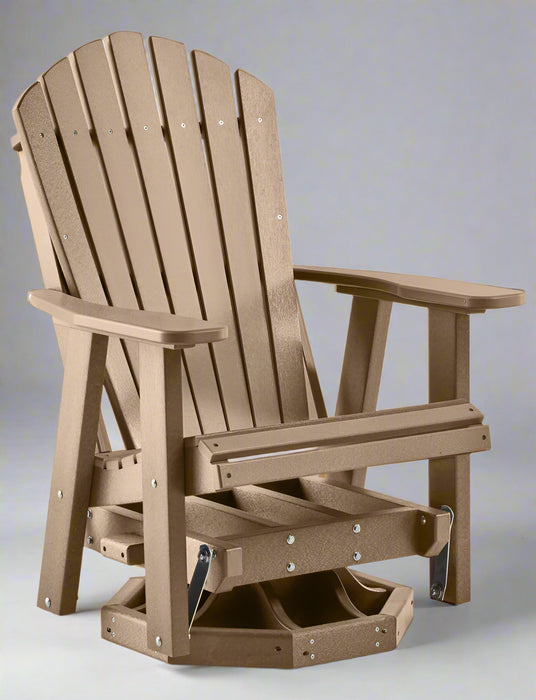 Levi Leisure Adirondack Swivel Glider Amish Poly Adirondack Swivel Glider Front Facing
