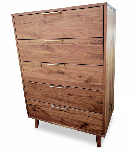 Amish Holton Chest of Drawers - Mid-Century Modern  - Amish Made Modern Chest of Drawers - Solid Walnut