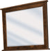 Amish Hopewell Beveled Mirror for Dresser shown in rich Tobacco OCS 228 on Brown Maple Stain