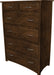 Amish Hopewell shaker chest of drawers on Brown Maple with Rich Tobacco Stain