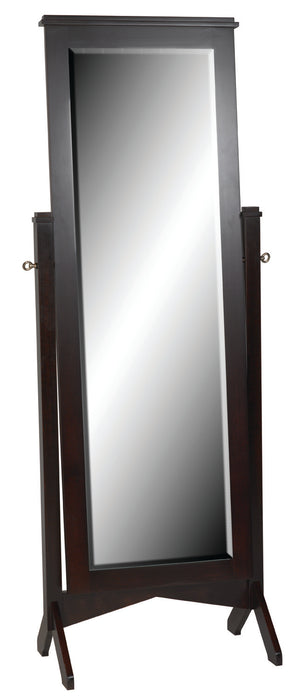 Amish Horizon Chevelle Mirror  in Onyx Stain on Brown Maple wood with Storage bed in a Shaker Style