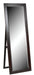 Amish horizon Standing Mirror in Onyx Stain on Brown Maple wood with Storage bed in a Shaker Style