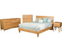 Amish Hudson Style Bedroom Set ModernLook with PA0123-SN Knob in Sap Cherry