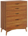 Amish Hudson Style Chest of Drawers in Natural Sap Cherry with DBH-2000 Handles