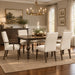 Amish Hudson Fabric Dining Chair - Amish Upholstered Dining Chair -  Y&M Chair - Annabelle Leg Table - Dining Set