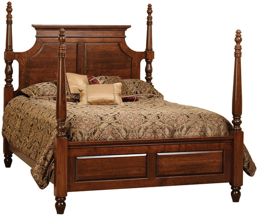 Amish Jamestown 4-Poster Bed - Solid Cherry Amish Poster Bed - Troyer Ridge Furniture