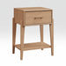 Amish Java Mid-Century Modern 1-Drawer Open Night Stand - J&M Woodworking - Mid-Century Amish Bedroom 1
