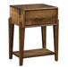 Amish Java Mid-Century Modern 1-Drawer Open Night Stand - J&M Woodworking - Mid-Century Amish Bedroom