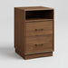 Amish Java Mid-Century Modern 2-Drawer Night Stand - J&M Woodworking - Solid Walnut Bedroom Furniture - Amish Mid-Century Modern Bedroom