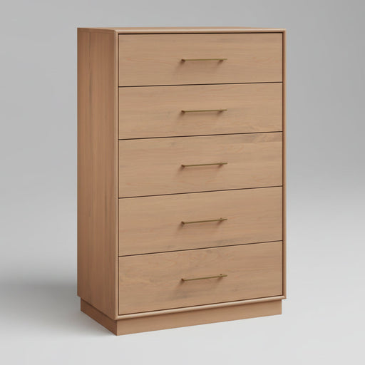 Amish Java Mid-Century Modern Chest of Drawers - J&M Woodworking - Amish Made Mid-Century Bedroom - Solid Maple Bedroom