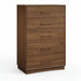 Amish Java Mid-Century Modern Chest of Drawers - J&M Woodworking - Amish Made Mid-Century Bedroom - Solid Walnut Bedroom