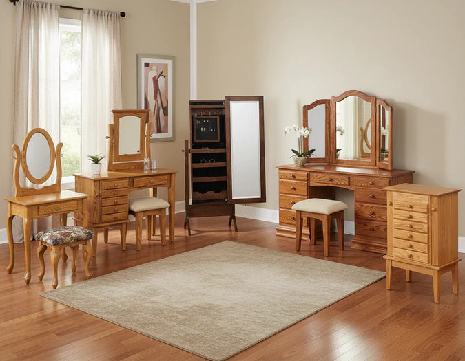 Amish Jewelry Cabinets, Jewelry Mirrors, Jewelry Boxes, Dressing Vanities and Jewelry Vanities