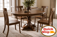 Amish Karston Single Pedestal Dining Set - Solid Oak, Maple, Or Hickory - Sunrise Furniture - Ready in 3 Days - Quick Ship 1