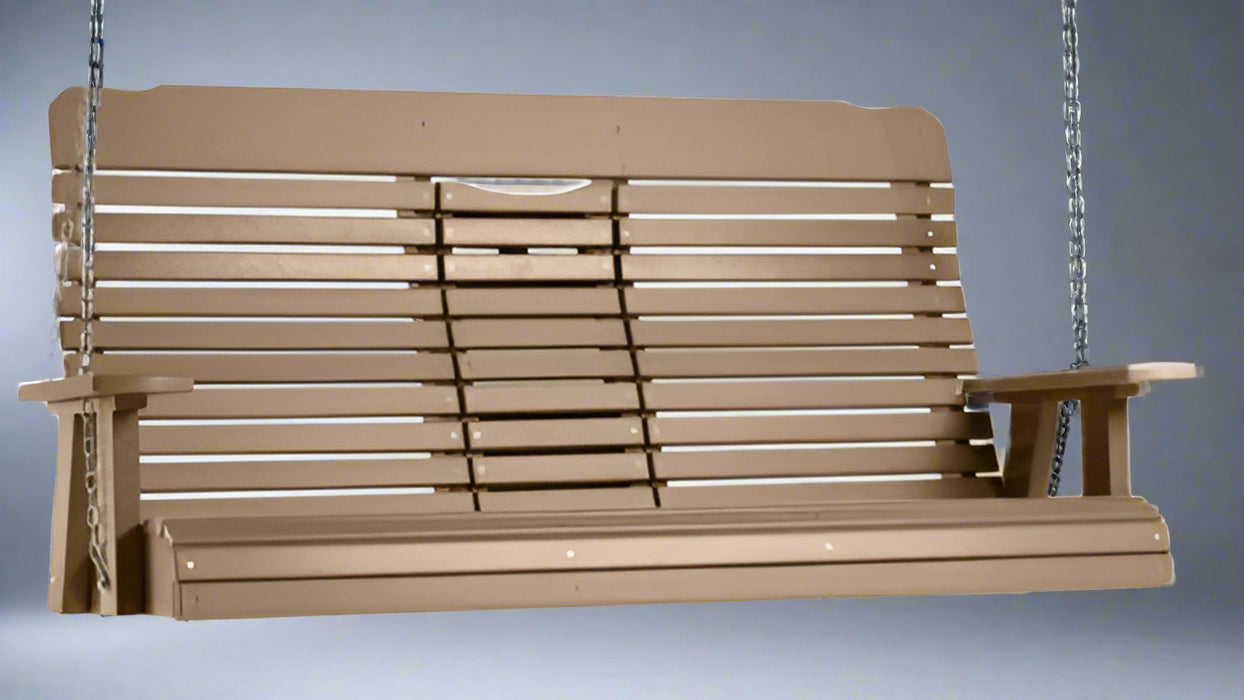 Levi Leisure Curved Back 5 Foot Swing Amish Poly Curved Back 5 Foot Swing Front Facing