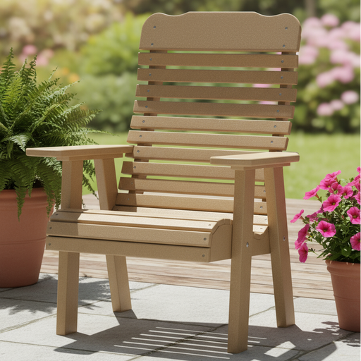 Levi Leisure Curve Back Chair Amish Poly Curved Back Chair Front Facing