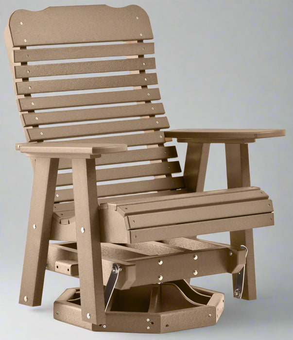 Levi Leisure Curve Back Swivel Glider Amish Poly Curved Back Swivel Glider Front Facing