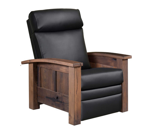 Amish Kimbolton Reclaimed Barnwood Recliner  - Genuine Reclaimed Barnwood - Quality Fabrications - No Background