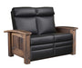 Amish Kimbolton Reclaimed Barnwood Recliner Love Seat - Genuine Reclaimed Barnwood - Quality Fabrications - No Background