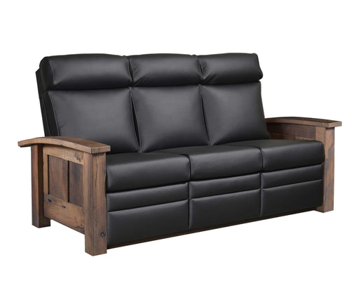 Amish Kimbolton Reclaimed Barnwood Recliner Sofa - Genuine Reclaimed Barnwood - Quality Fabrications - No Background