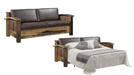 Amish Kimbolton Reclaimed Barnwood Sleeper Sofa - Genuine Reclaimed Barnwood - Quality Fabrications - Combo Photo