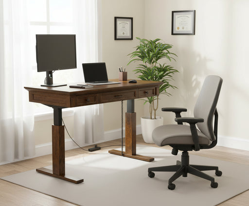 Amish Kingston Lift Desk
Pencil Tray
Duel Motor- Quiet
3 Year Warranty
Retractable Cord- Coil for Neatness
100 LB Soft Close Side Mount Slides
4 Side Panels for Center Piece