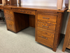 Amish Kleski Double Pedestal Desk - Solid Oak Amish Desk - OCS-113 Michaels Stain