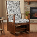 Amish Oak Ladderback Contemporary Swivel Gliding Rocking Chair