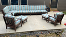 Amish Lakeside Custom Sectional - Levi's Leisure - Gateway Mist Sunbrella Fabric - Brown Poly - Delivery Photo