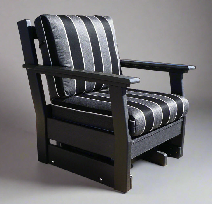 Levi Leisure Living Upholstered Glider Amish Poly Cushioned Glider Front Facing