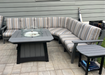 Amish Lakeside Sectional - Levi's Leisure - Milano Char Sunbrella Fabric - Dark Gray Poly - Delivery Photo