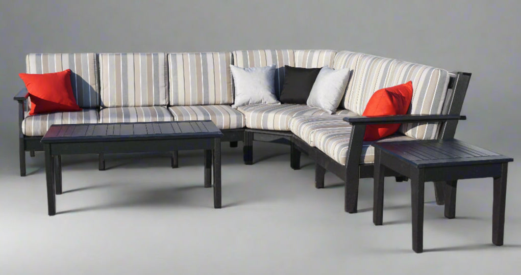 Levi Leisure Sectional Couch Set Amish Poly Upholstered Sectional Couch Front Facing