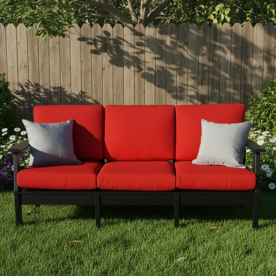 Leisure Living Sofa Amish Poly Upholstered Sofa Front Facing - Main Photo with Background