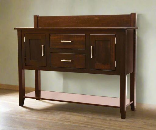 Amish Larkspur Server
Hardware: K 475-SN Pulls
1 Adjustable Wood Shelf