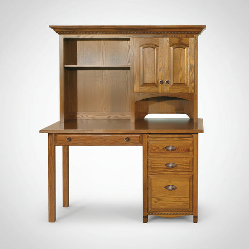 Laurel Single Pedestal Desk and Hutch Single Pedestal Desks Mission