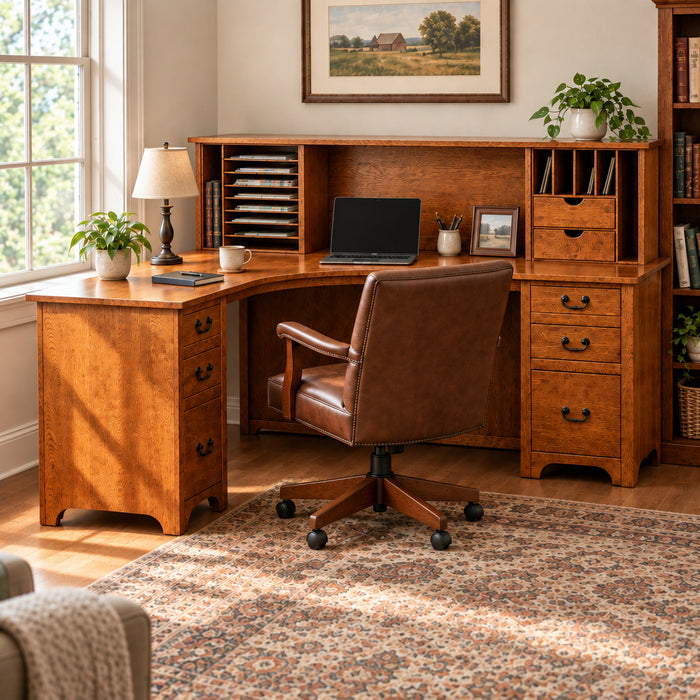 Amish Newport Corner Desk
