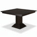 Amish Liberty Single Pedestal Table - Square Amish Modern Table - Ebony Stain Color - Blank Photo