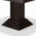 Amish Liberty Single Pedestal Table - Square Amish Modern Table Ebony Stain Color - Base Detail Photo