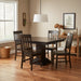 Amish Liberty Single Pedestal Table - Square Amish Modern Table Ebony Stain Color - In-Room Photo