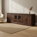 Amish built lincoln large traditional tv stand 90" width for big tvs