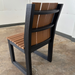 Amish Lindor Modern 42" x 72" Poly Dining Set - Modern No Apron Poly Dining Table - Tangent Poly - Antique Mahogany on Black - 6 Seat Poly Dining Set 3