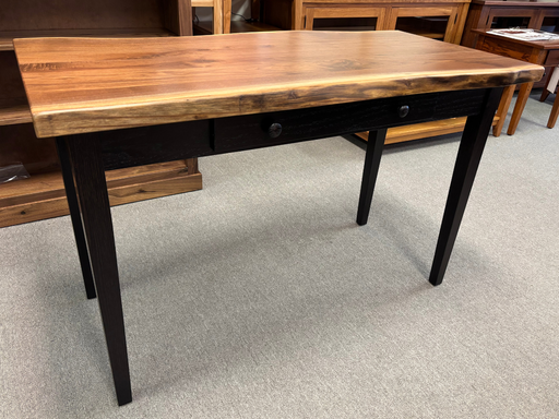 Amish Live Edge Walnut Desk - Live Edge Writing Desk - Amish Made Live Edge Walnut Desk