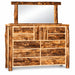 Amish Log 10-Drawer Dresser - Aspen Wood - Front View