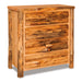 Amish Log 4-Drawer Chest of Drawers - Rustic Pine Wood - Front View