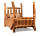 Amish Log 4-Poster Bed - Aspen Log Wood