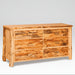 Amish Log 6-Drawer Dresser With Mirror Option - Rustic Pine Wood - Front View