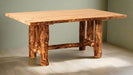 Amish Double Pedestal Log Table Trestle Dining Tables Log Furniture