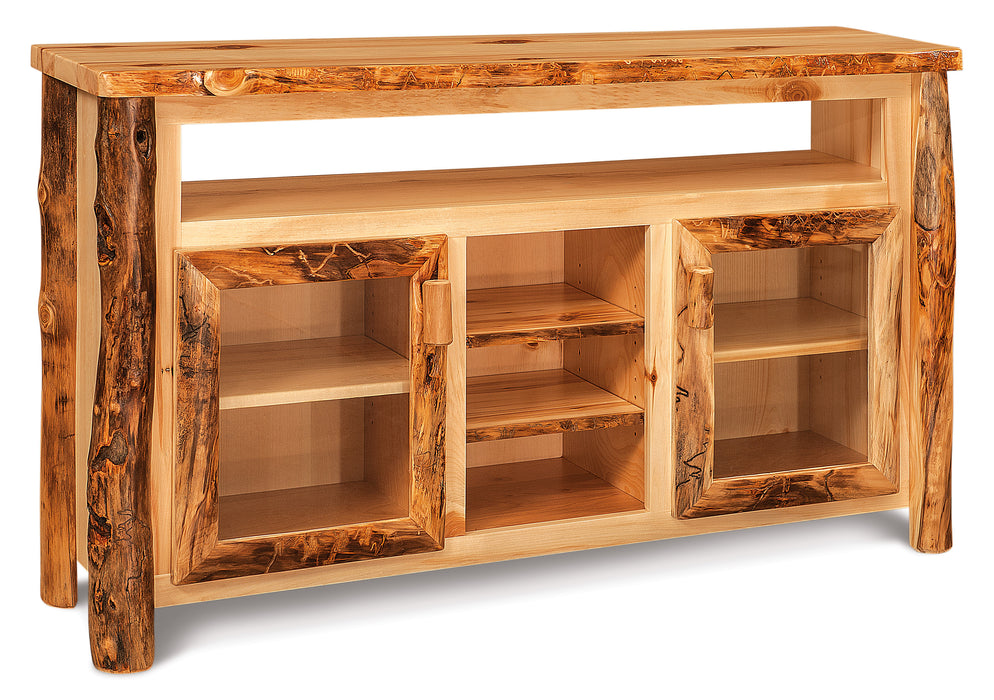 Amish Log Austin Open Tv Stand