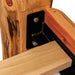 Amish Log Bed Bracket and Slat Detail - Close Up